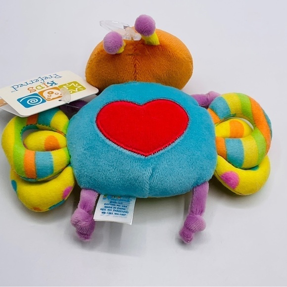 KIDS Preferred 5” Butterfly Bug Insect Rattle Stuffed Plush Cloth Baby Toy Heart - Picture 4 of 12